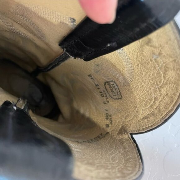 Dan Post Mens Milwaukee Cowboy Boots Leather Black 10.5D broken-in - Picture 6 of 8